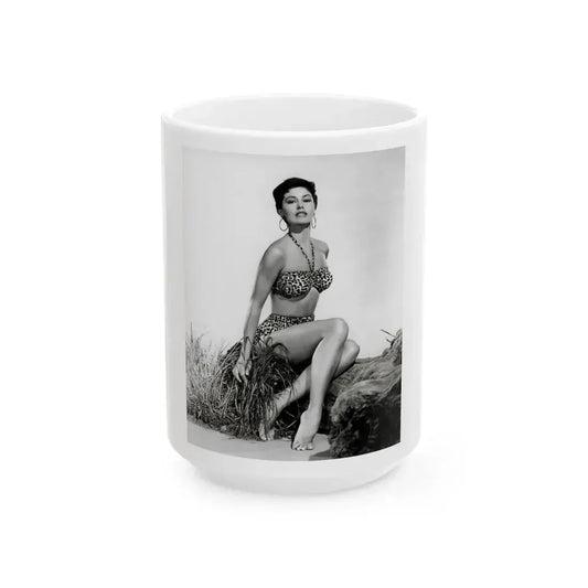 Ava Gardner #146 (Vintage Female Icon) White Coffee Mug 15oz - Go Mug Yourself