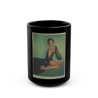 Ava Gardner #153 (Vintage Female Icon) Black Coffee Mug-15oz-Go Mug Yourself