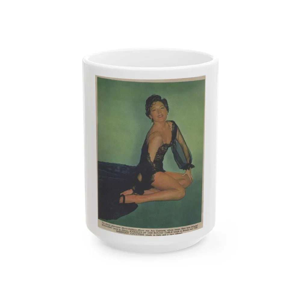 Ava Gardner #153 (Vintage Female Icon) White Coffee Mug-15oz-Go Mug Yourself