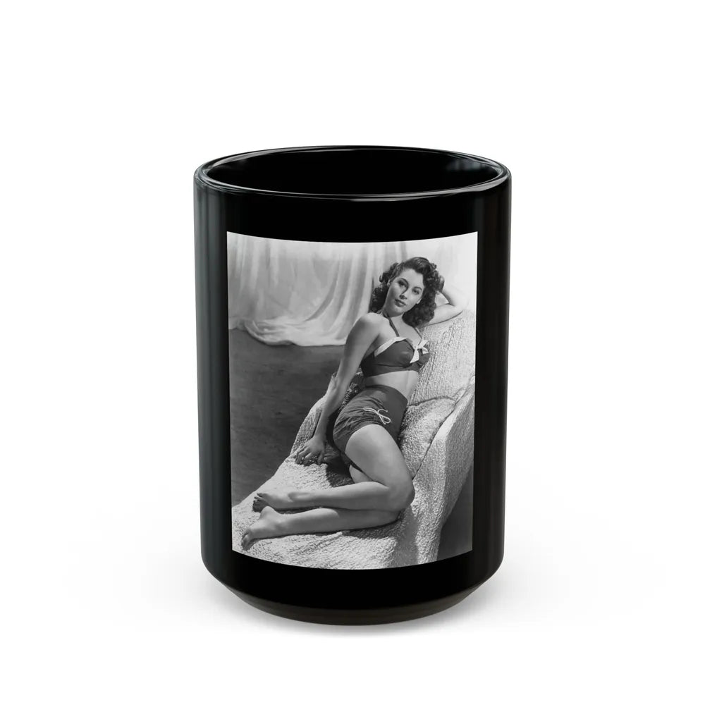 Ava Gardner #16 (Vintage Female Icon) Black Coffee Mug-15oz-Go Mug Yourself