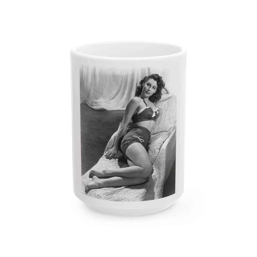 Ava Gardner #16 (Vintage Female Icon) White Coffee Mug-15oz-Go Mug Yourself