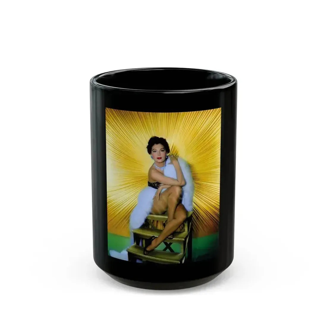 Ava Gardner #160 (Vintage Female Icon) Black Coffee Mug 15oz - Go Mug Yourself