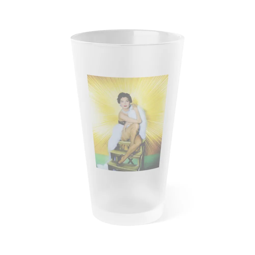 Ava Gardner #160 (Vintage Female Icon) Frosted Pint Glass 16oz-16oz-Frosted-Go Mug Yourself