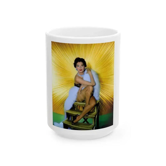 Ava Gardner #160 (Vintage Female Icon) White Coffee Mug 15oz - Go Mug Yourself