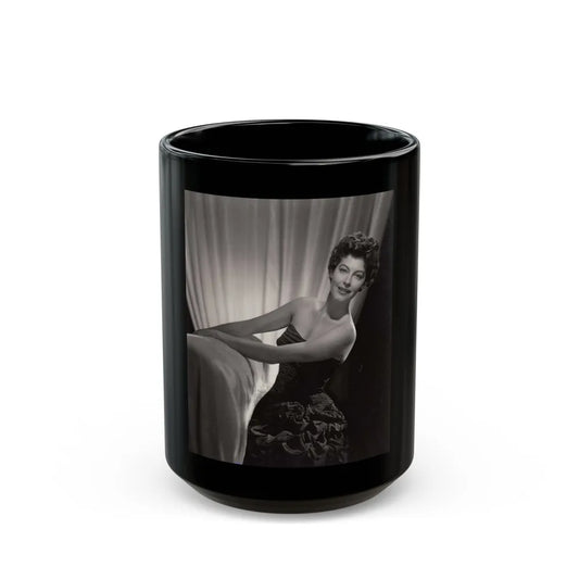 Ava Gardner #169 (Vintage Female Icon) Black Coffee Mug-15oz-Go Mug Yourself