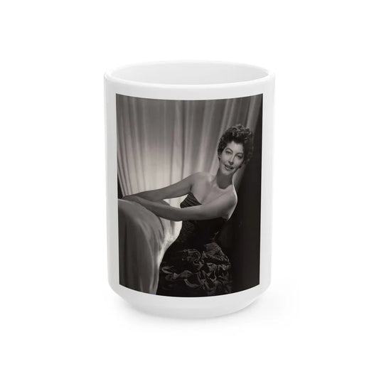 Ava Gardner #169 (Vintage Female Icon) White Coffee Mug-15oz-Go Mug Yourself