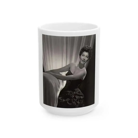 Ava Gardner #169 (Vintage Female Icon) White Coffee Mug 15oz - Go Mug Yourself