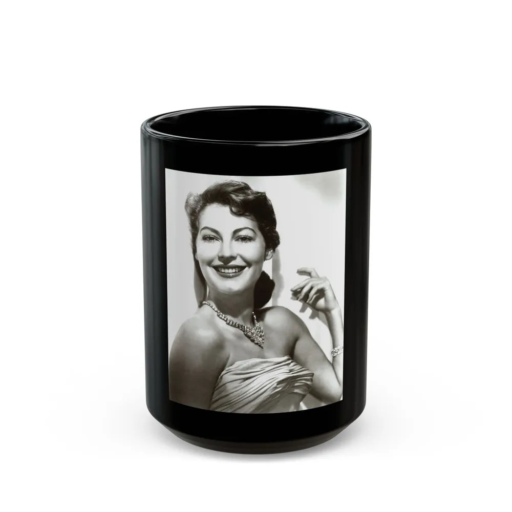 Ava Gardner #171 (Vintage Female Icon) Black Coffee Mug-15oz-Go Mug Yourself