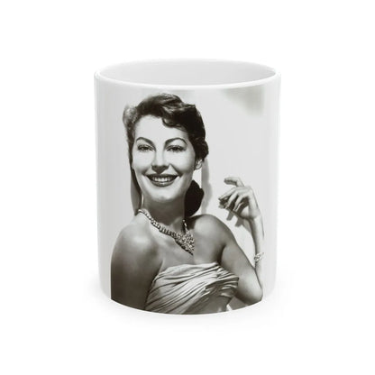 Ava Gardner #171 (Vintage Female Icon) White Coffee Mug-11oz-Go Mug Yourself