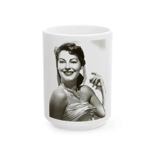 Ava Gardner #171 (Vintage Female Icon) White Coffee Mug 15oz - Go Mug Yourself