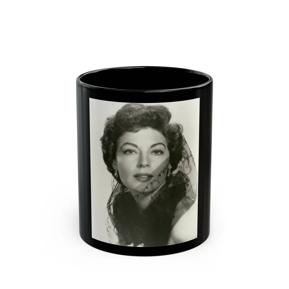 Ava Gardner #210 (Vintage Female Icon) Black Coffee Mug-11oz-Go Mug Yourself