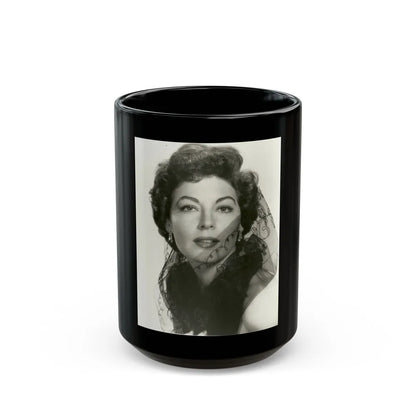 Ava Gardner #210 (Vintage Female Icon) Black Coffee Mug-15oz-Go Mug Yourself