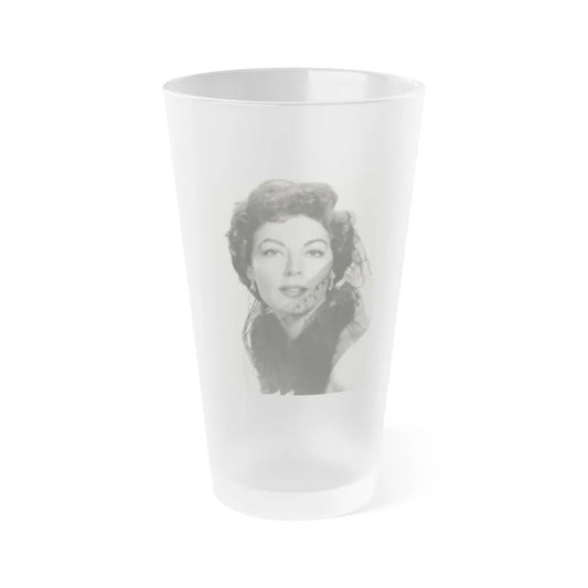 Ava Gardner #210 (Vintage Female Icon) Frosted Pint Glass 16oz-16oz-Frosted-Go Mug Yourself