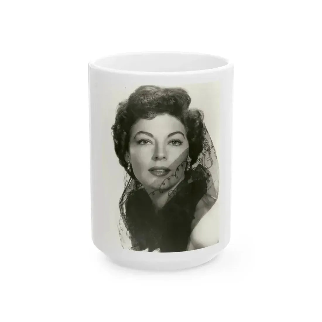 Ava Gardner #210 (Vintage Female Icon) White Coffee Mug 15oz - Go Mug Yourself