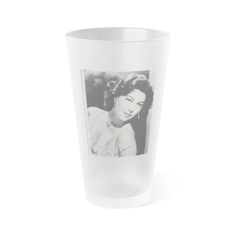 Ava Gardner #212 (Vintage Female Icon) Frosted Pint Glass 16oz-16oz-Frosted-Go Mug Yourself