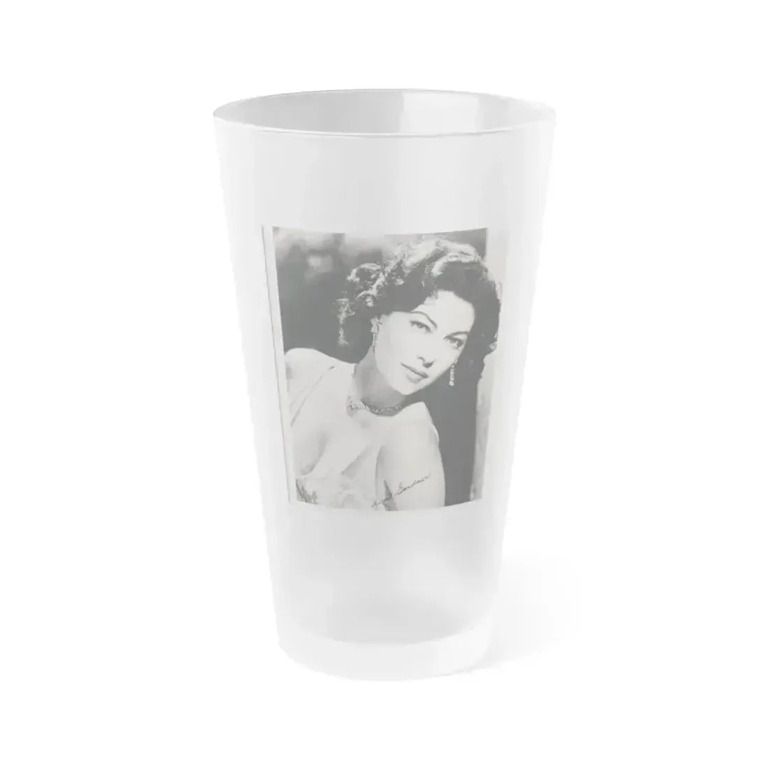 Ava Gardner #212 (Vintage Female Icon) Frosted Pint Glass 16oz 16oz Frosted - Go Mug Yourself