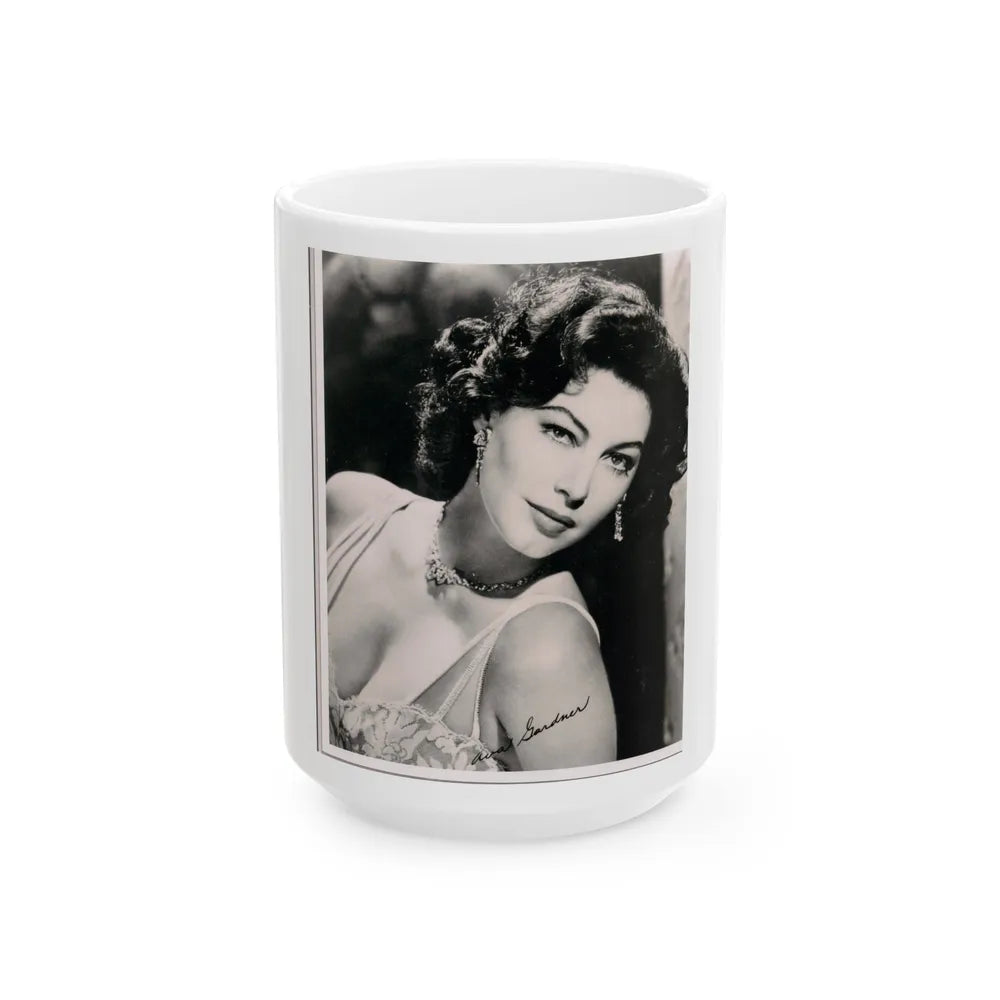 Ava Gardner #212 (Vintage Female Icon) White Coffee Mug-15oz-Go Mug Yourself