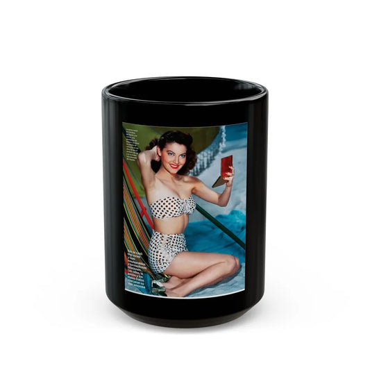 Ava Gardner #216 (Vintage Female Icon) Black Coffee Mug-15oz-Go Mug Yourself