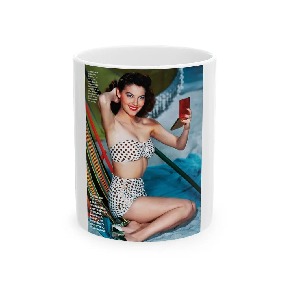 Ava Gardner #216 (Vintage Female Icon) White Coffee Mug-11oz-Go Mug Yourself