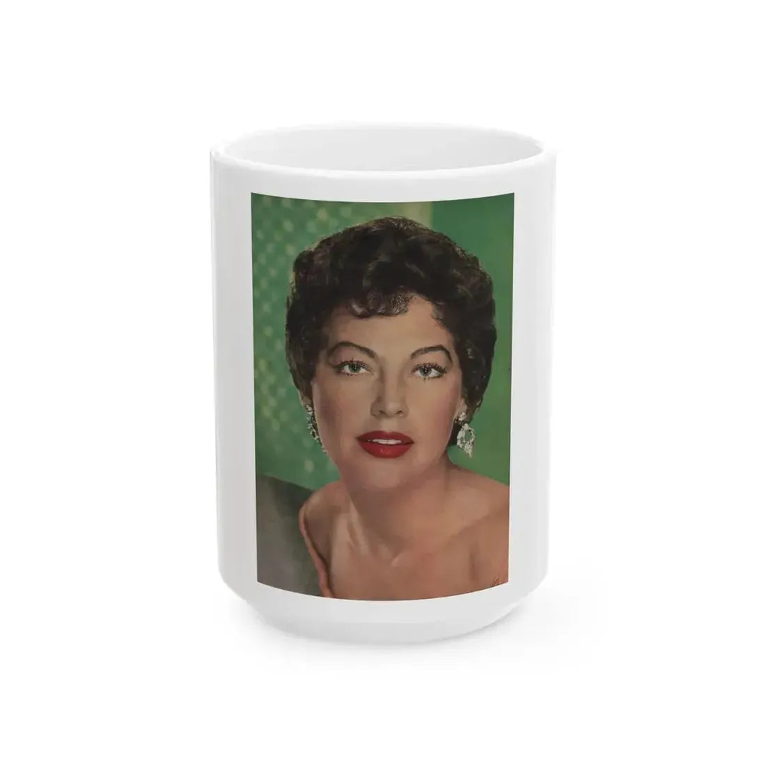 Ava Gardner #228 - Modern Screen Mag. July '55 (Vintage Female Icon) White Coffee Mug 15oz - Go Mug Yourself