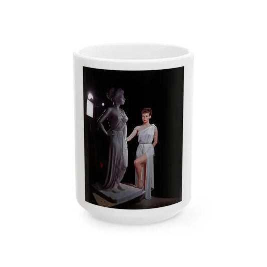 Ava Gardner #236 - 1 Color Photo from Hollywood In Kodachrome 1940-1949 Book (Vintage Female Icon) White Coffee Mug 15oz - Go Mug Yourself
