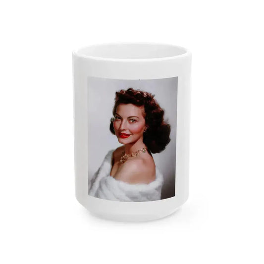 Ava Gardner #237 - 1 Color Portrait Photo from Hollywood In Kodachrome 1940-1949 Book (Vintage Female Icon) White Coffee Mug 15oz - Go Mug Yourself