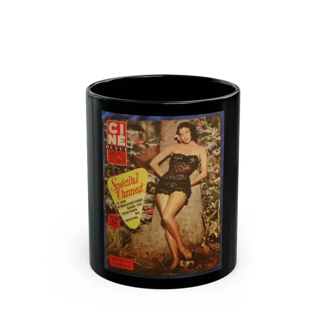 Ava Gardner #80 - Mag. Cover (Vintage Female Icon) Black Coffee Mug 11oz - Go Mug Yourself