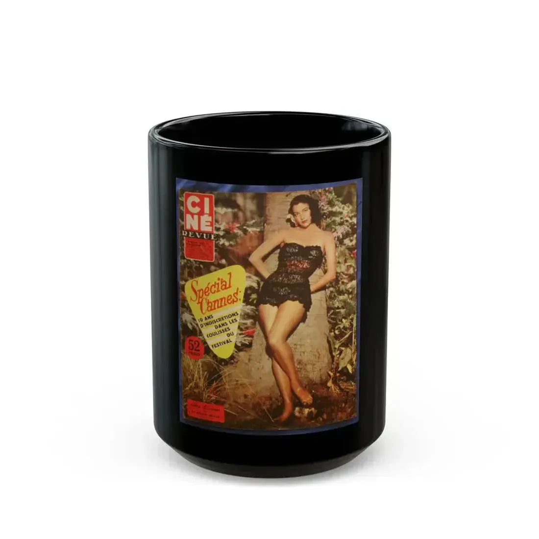 Ava Gardner #80 - Mag. Cover (Vintage Female Icon) Black Coffee Mug 15oz - Go Mug Yourself
