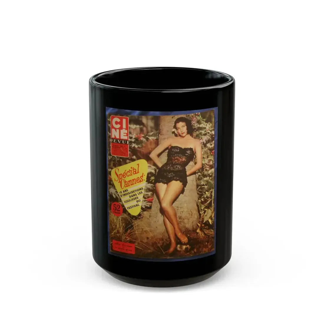 Ava Gardner #80 - Mag. Cover (Vintage Female Icon) Black Coffee Mug 15oz - Go Mug Yourself
