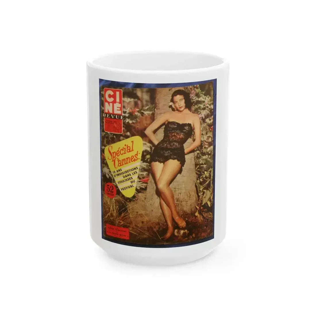 Ava Gardner #80 - Mag. Cover (Vintage Female Icon) White Coffee Mug 15oz - Go Mug Yourself