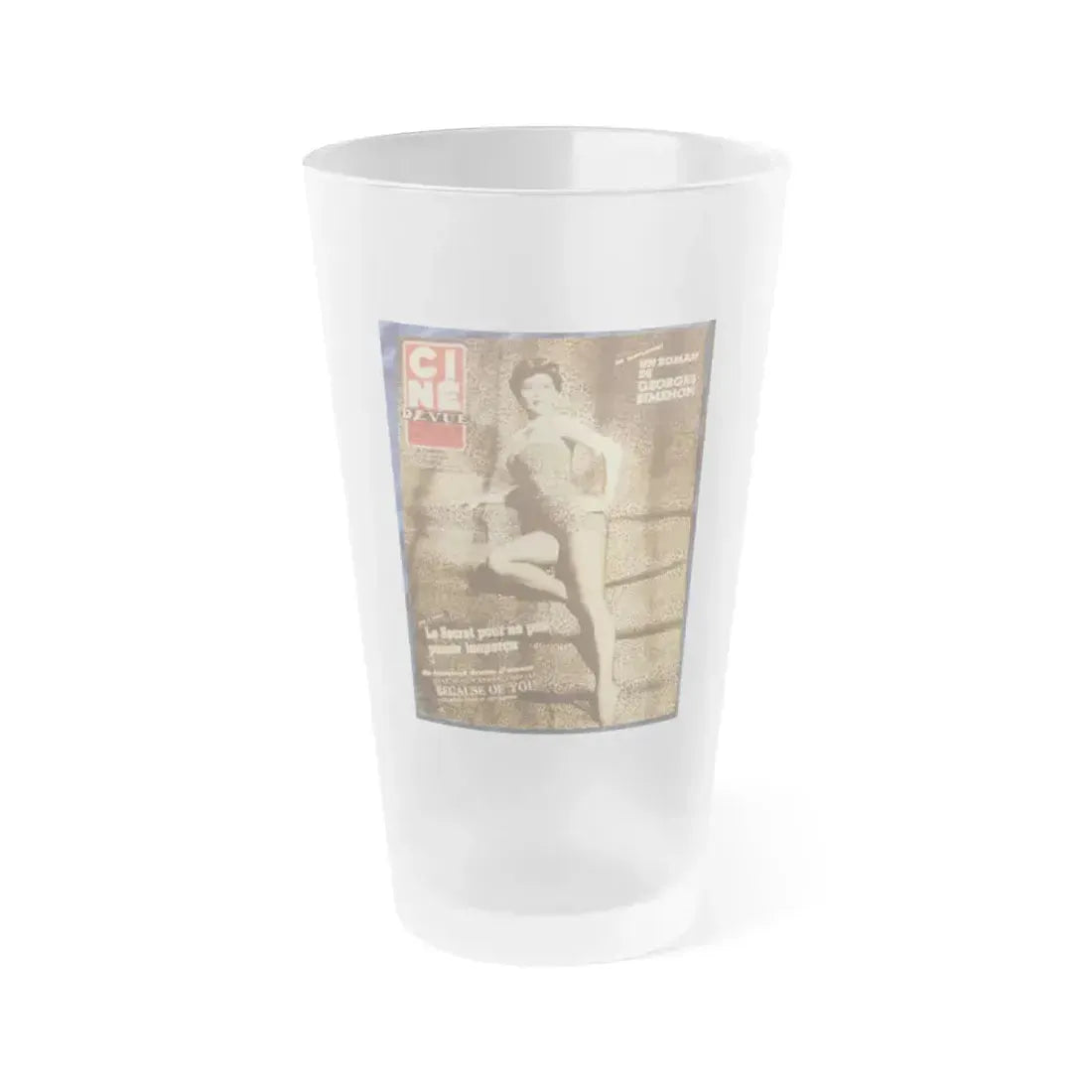 Ava Gardner #82 - Mag. Cover (Vintage Female Icon) Frosted Pint Glass 16oz 16oz Frosted - Go Mug Yourself