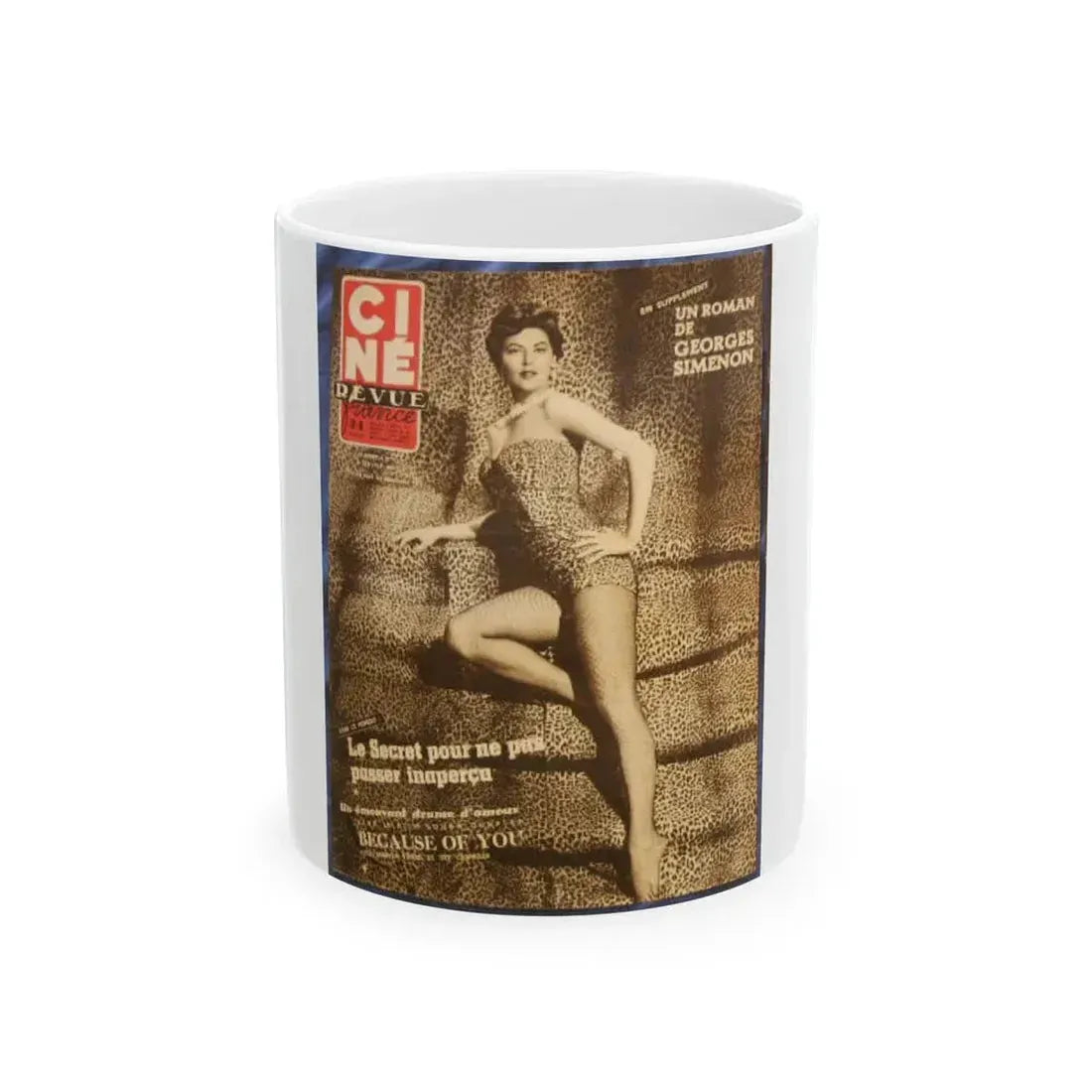 Ava Gardner #82 - Mag. Cover (Vintage Female Icon) White Coffee Mug 11oz - Go Mug Yourself