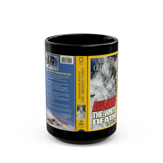 AVALANCHE THE WHITE DEATH (VHS COVER) - Black Coffee Mug-15oz-Go Mug Yourself