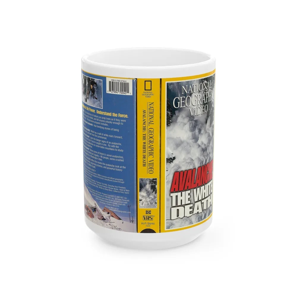 AVALANCHE THE WHITE DEATH (VHS COVER) - White Coffee Mug-15oz-Go Mug Yourself