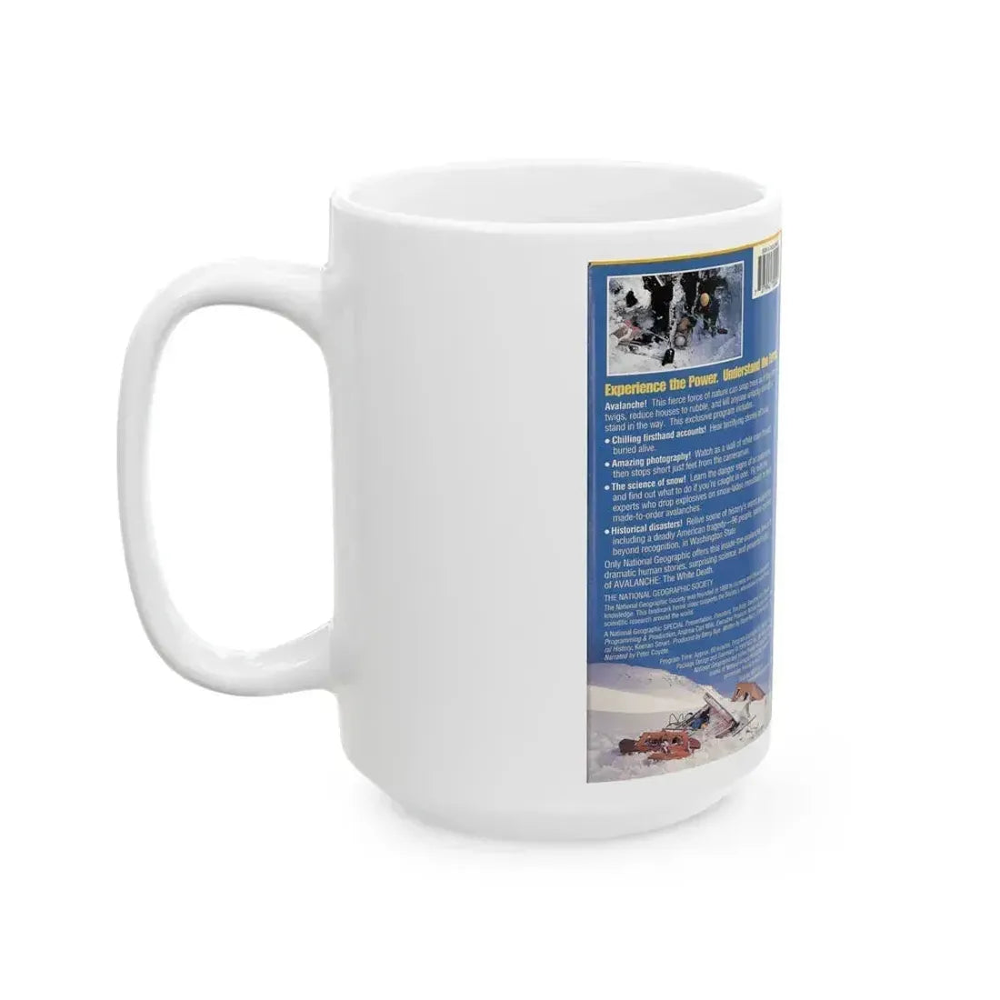 AVALANCHE THE WHITE DEATH (VHS COVER) - White Coffee Mug - Go Mug Yourself