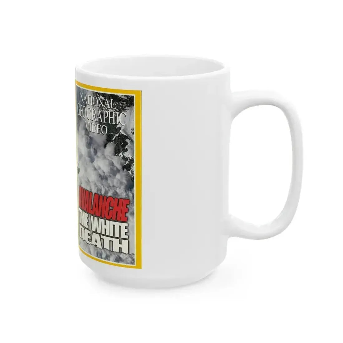 AVALANCHE THE WHITE DEATH (VHS COVER) - White Coffee Mug - Go Mug Yourself