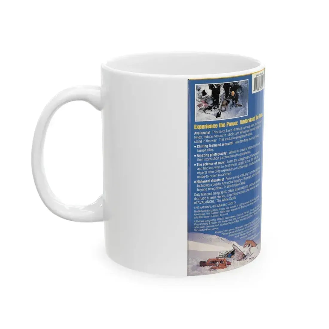 AVALANCHE THE WHITE DEATH (VHS COVER) - White Coffee Mug - Go Mug Yourself
