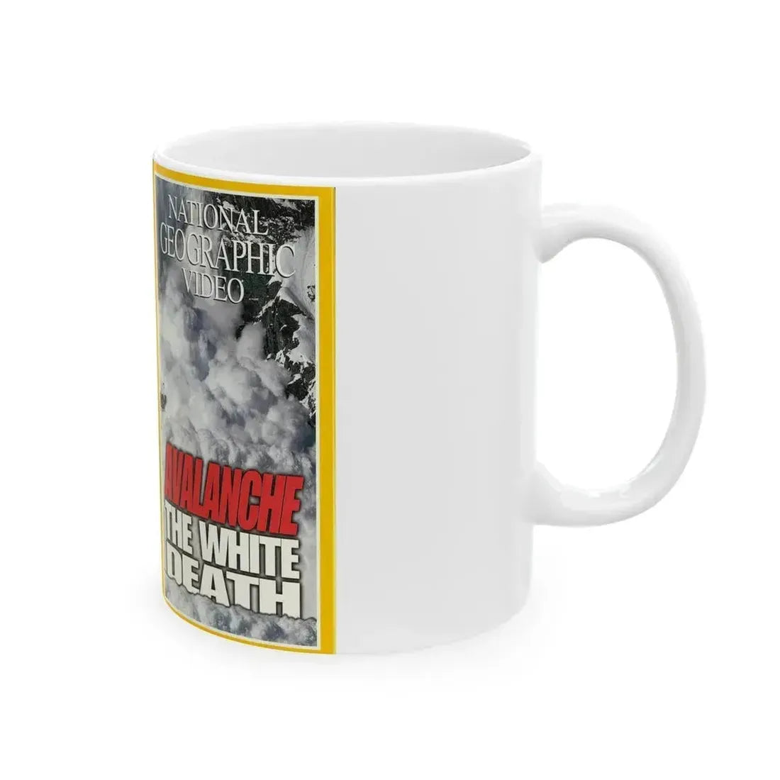 AVALANCHE THE WHITE DEATH (VHS COVER) - White Coffee Mug - Go Mug Yourself