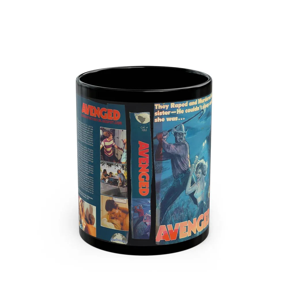 AVENGED (VHS COVER) - Black Coffee Mug-11oz-Go Mug Yourself