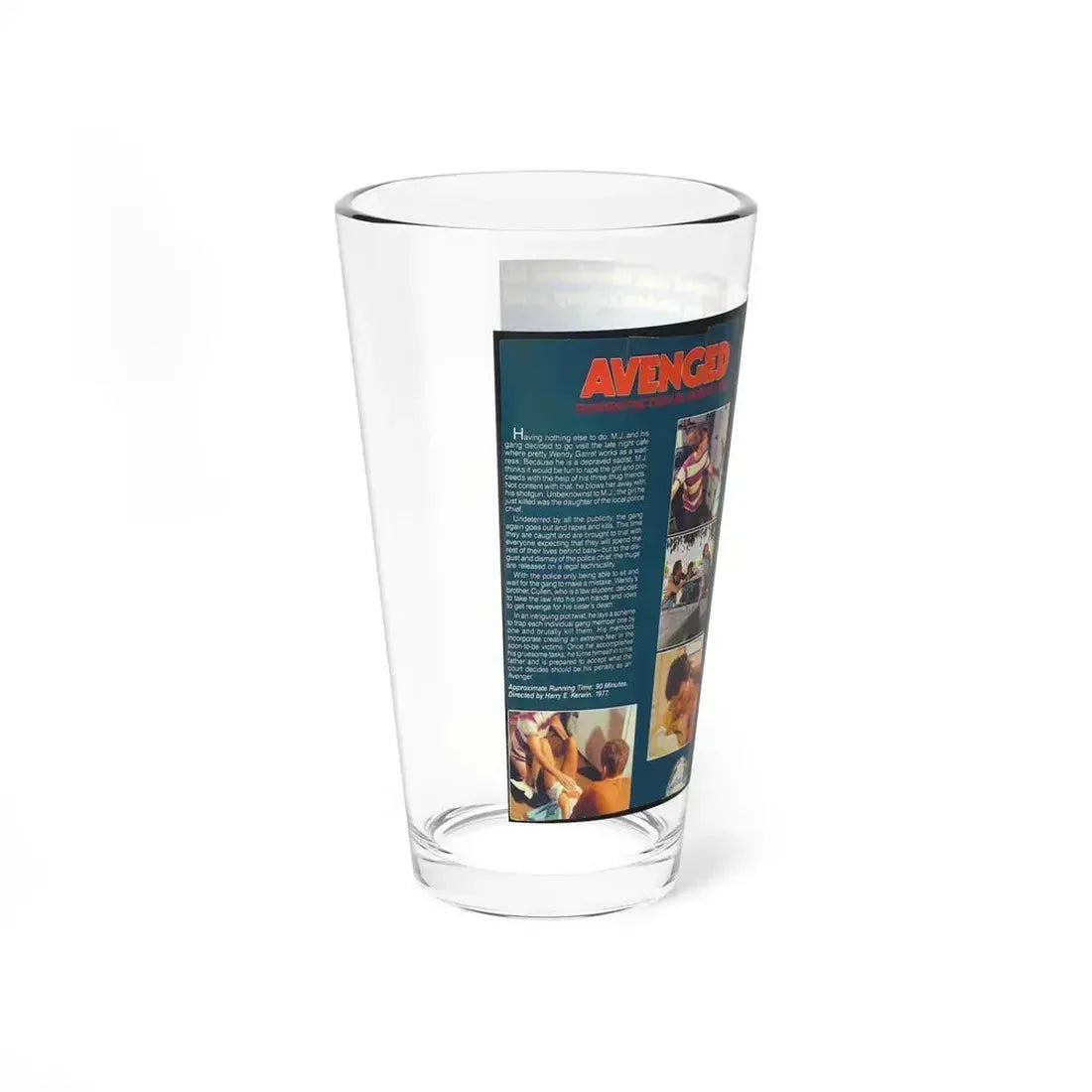 AVENGED (VHS COVER) Pint Glass 16oz - Go Mug Yourself