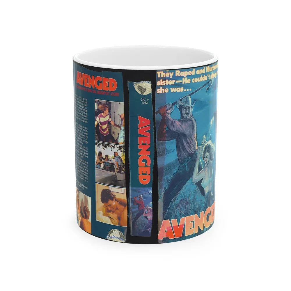 AVENGED (VHS COVER) - White Coffee Mug-11oz-Go Mug Yourself