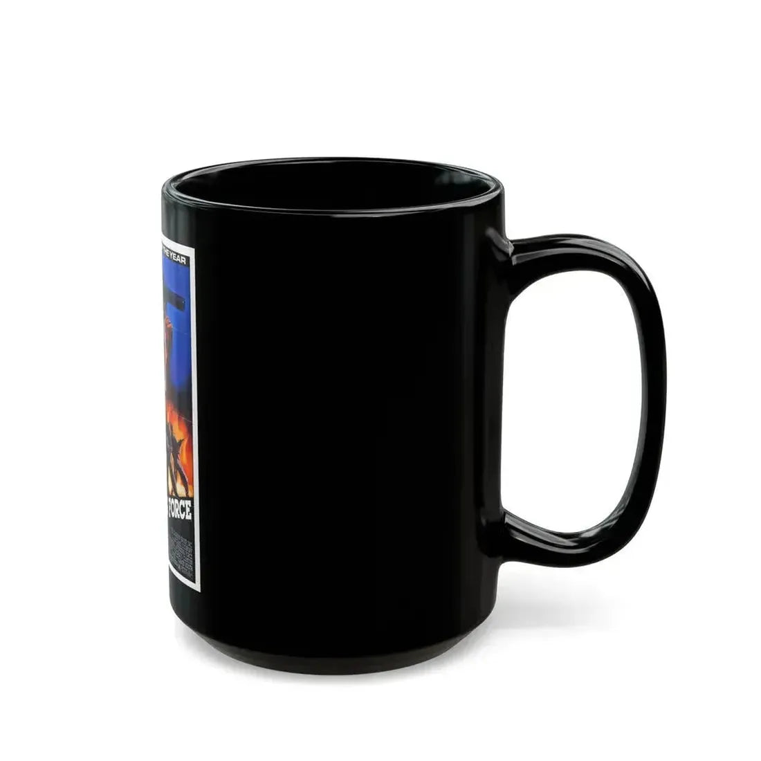 AVENGING FORCE 1986 Movie Poster - Black Coffee Mug - Go Mug Yourself