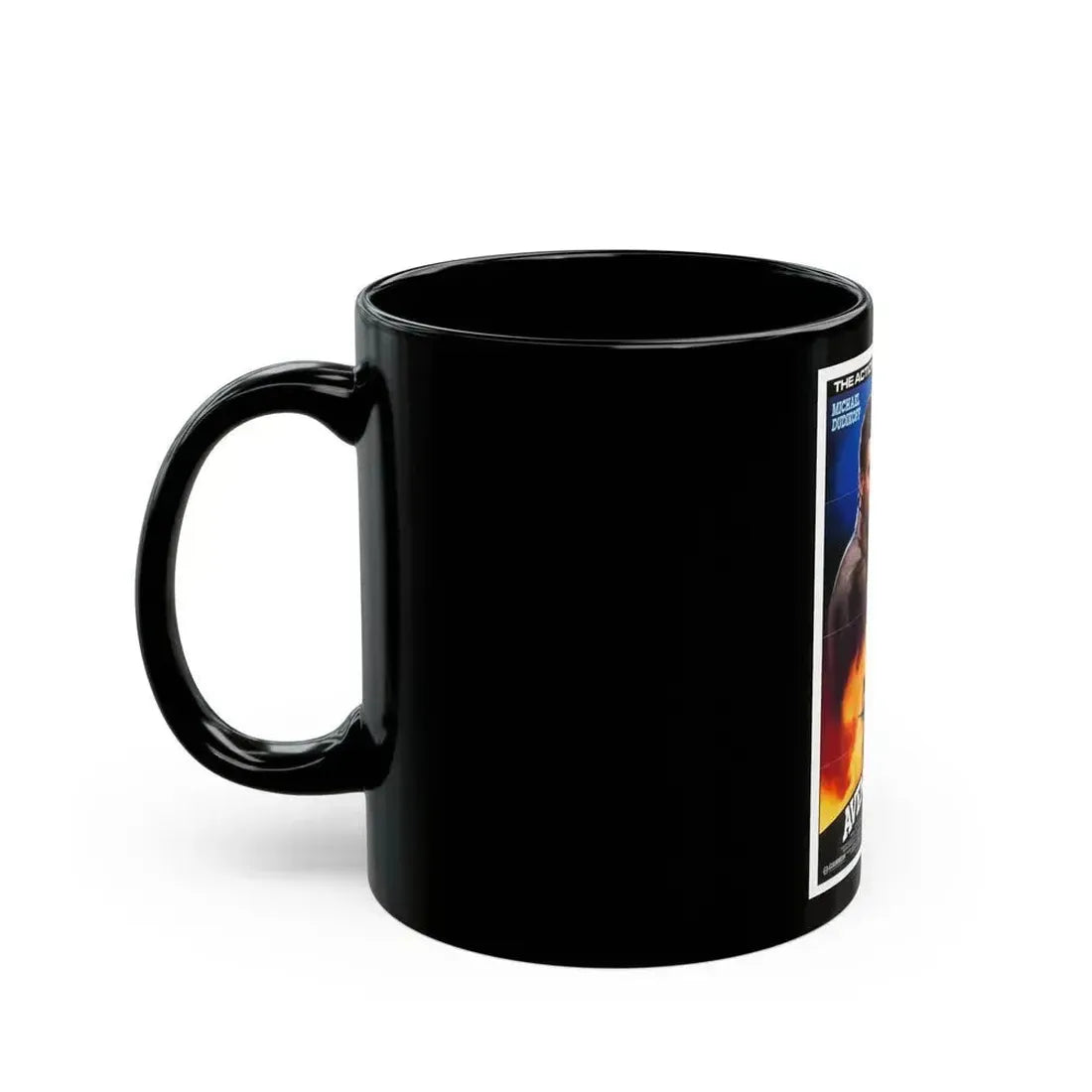 AVENGING FORCE 1986 Movie Poster - Black Coffee Mug - Go Mug Yourself