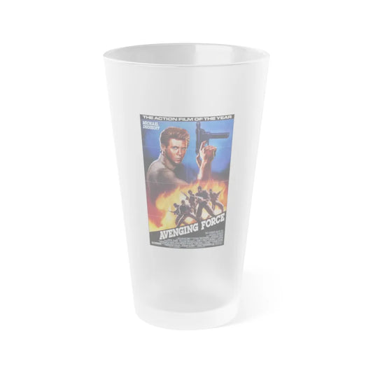 AVENGING FORCE 1986 Movie Poster - Frosted Pint Glass 16oz-16oz-Frosted-Go Mug Yourself