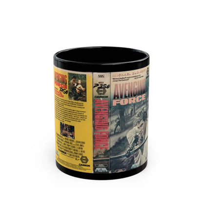 AVENGING FORCE CANNON MEDIA (VHS COVER) - Black Coffee Mug-11oz-Go Mug Yourself