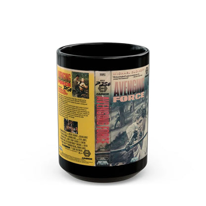 AVENGING FORCE CANNON MEDIA (VHS COVER) - Black Coffee Mug-15oz-Go Mug Yourself