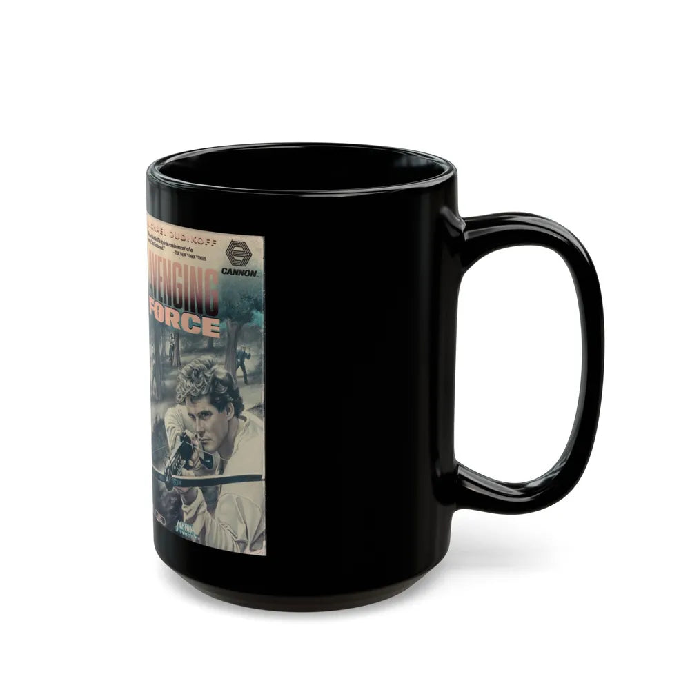 AVENGING FORCE CANNON MEDIA (VHS COVER) - Black Coffee Mug-Go Mug Yourself