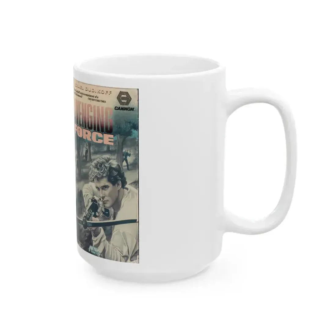 AVENGING FORCE CANNON MEDIA (VHS COVER) - White Coffee Mug - Go Mug Yourself