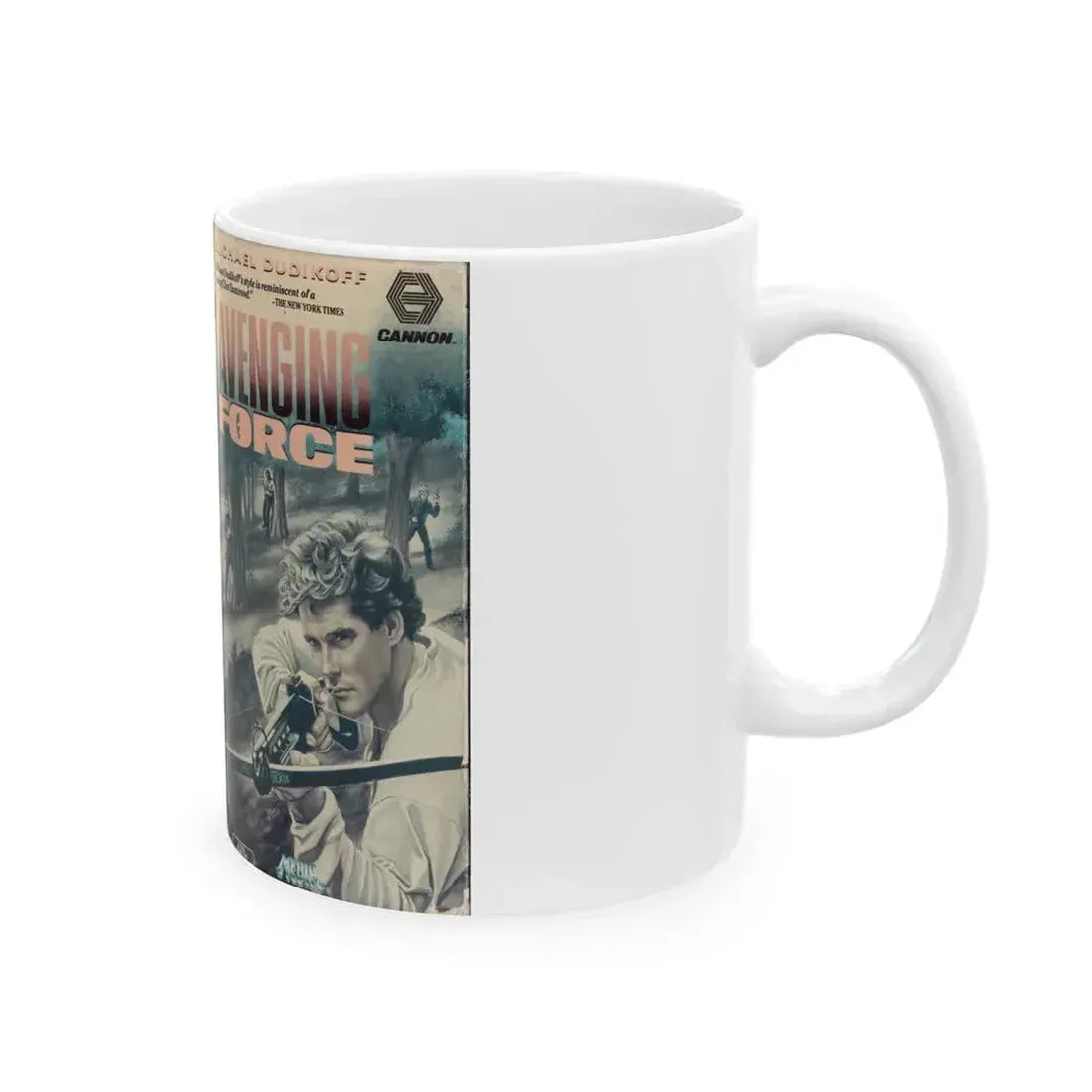AVENGING FORCE CANNON MEDIA (VHS COVER) - White Coffee Mug - Go Mug Yourself