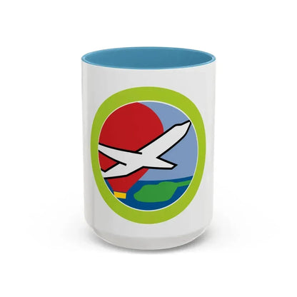 Aviation (Boy Scout Merit Badge) Accent Coffee Mug 15oz Light Blue - Go Mug Yourself